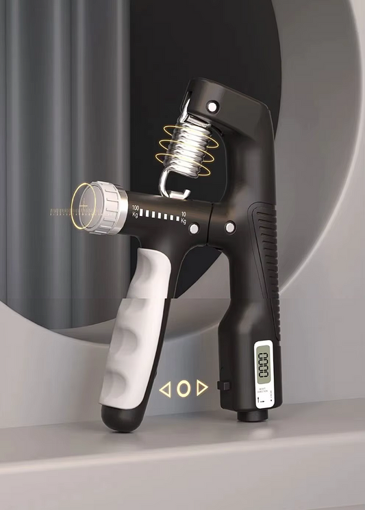 Marjan NYC Adjustable Digital Counter A-Type Gripper Exerciser Spring Finger Pinch Expander for Arm Strengthener Hand Grip