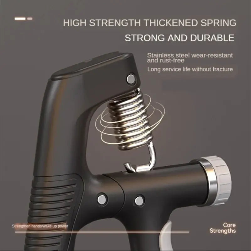 Marjan NYC Adjustable Digital Counter A-Type Gripper Exerciser Spring Finger Pinch Expander for Arm Strengthener Hand Grip