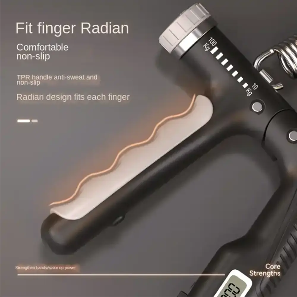 Marjan NYC Adjustable Digital Counter A-Type Gripper Exerciser Spring Finger Pinch Expander for Arm Strengthener Hand Grip