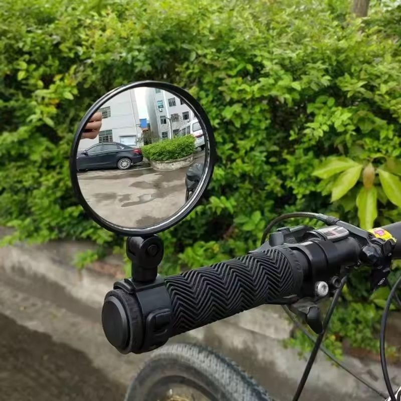360 Rotatable Bar Silicone Handle Rearview Mirror for Handlebar Mount (2 sets)