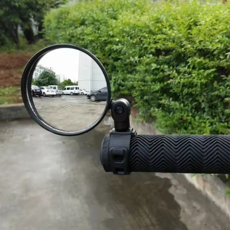 360 Rotatable Bar Silicone Handle Rearview Mirror for Handlebar Mount (2 sets)