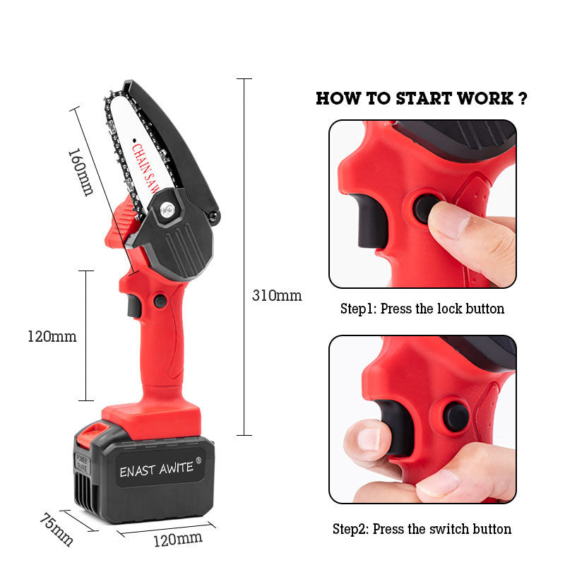 One Hand Electric 21V Chainsaw
