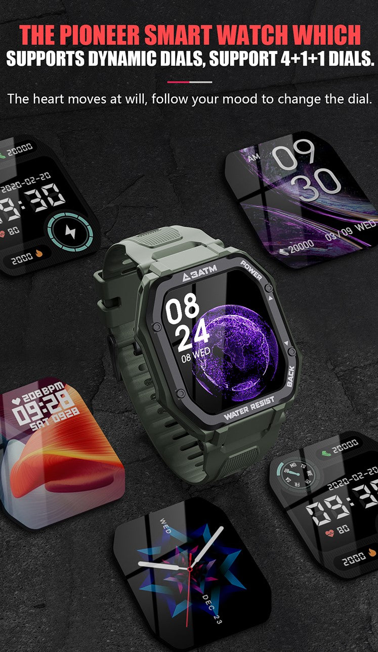 Marjan AQUA 2 1.7 Inch 3ATM Waterproof Outdoor Sports Watch