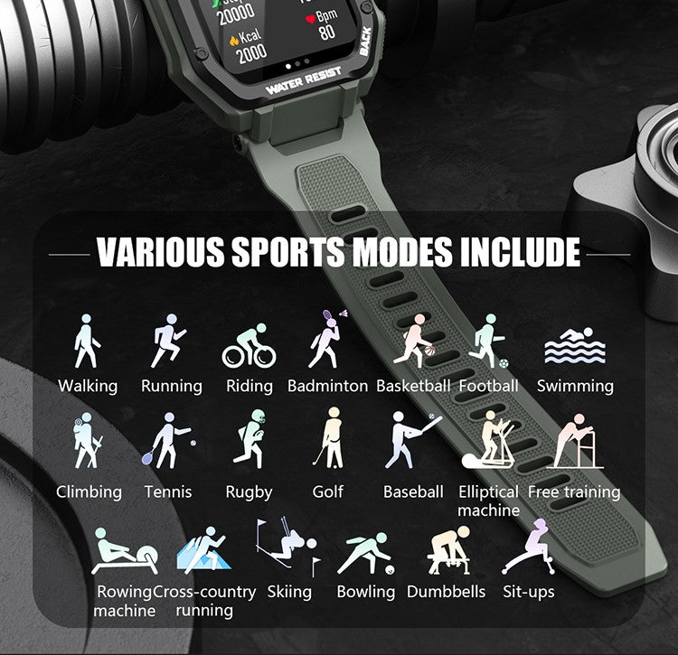 Marjan AQUA 2 1.7 Inch 3ATM Waterproof Outdoor Sports Watch