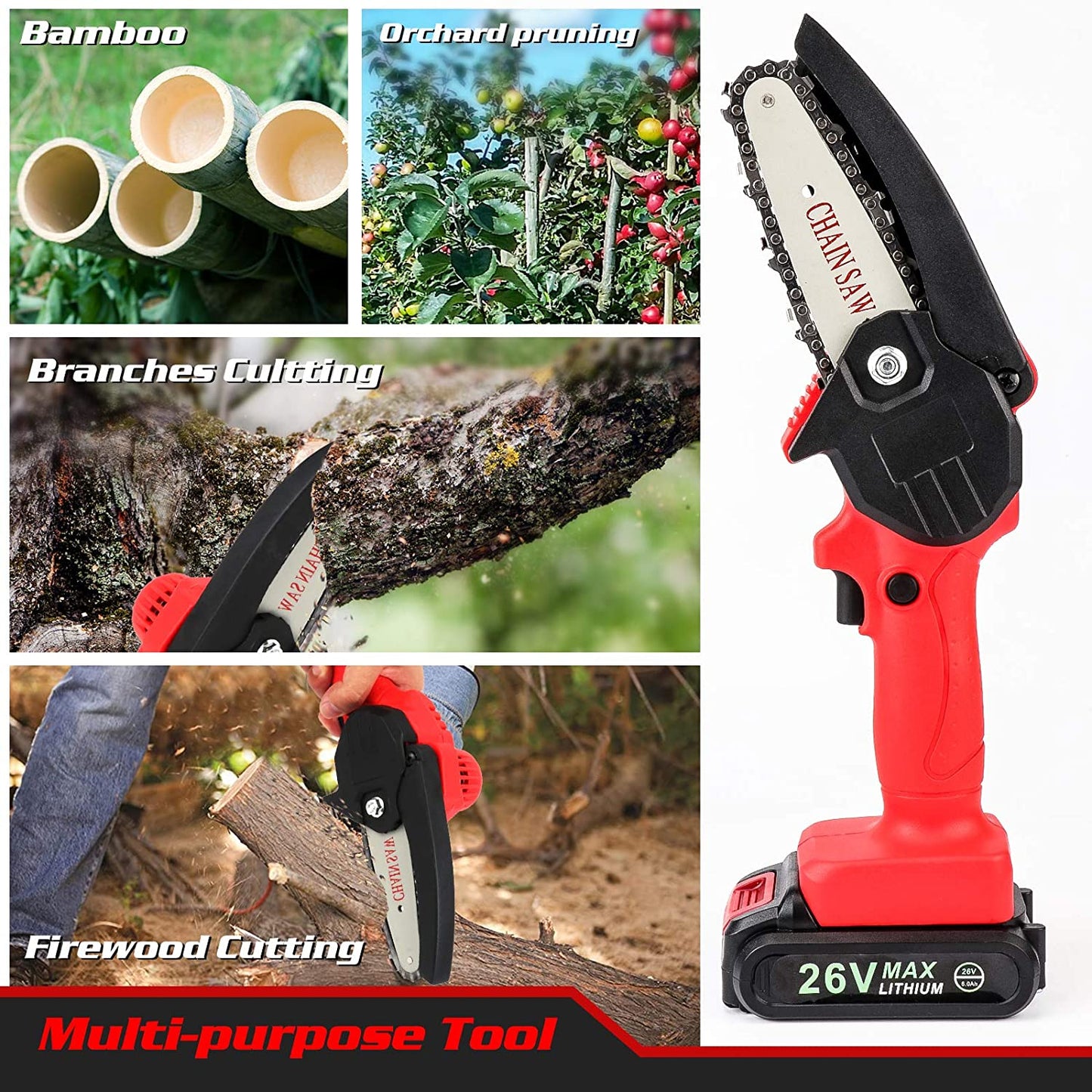 One Hand Electric 21V Chainsaw