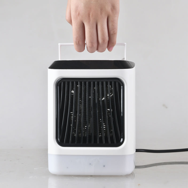 Electric Desktop Room Space Heater With LED RGB light/Digital Temp Display, Electric Handy Fan Heater