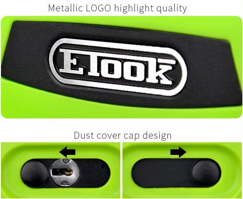 ETOOK Heavy Duty D-lock Bicycle U Shape Locks Strong Bike Scooter Lock