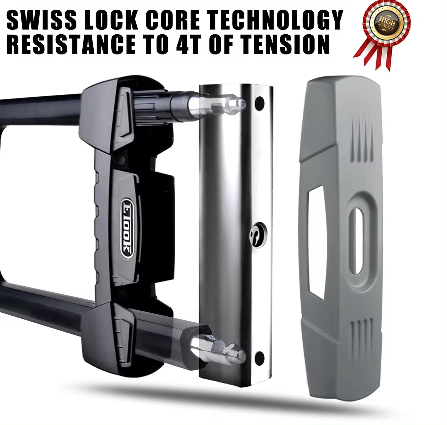 ETOOK Heavy Duty D-lock Bicycle U Shape Locks Strong Bike Scooter Lock