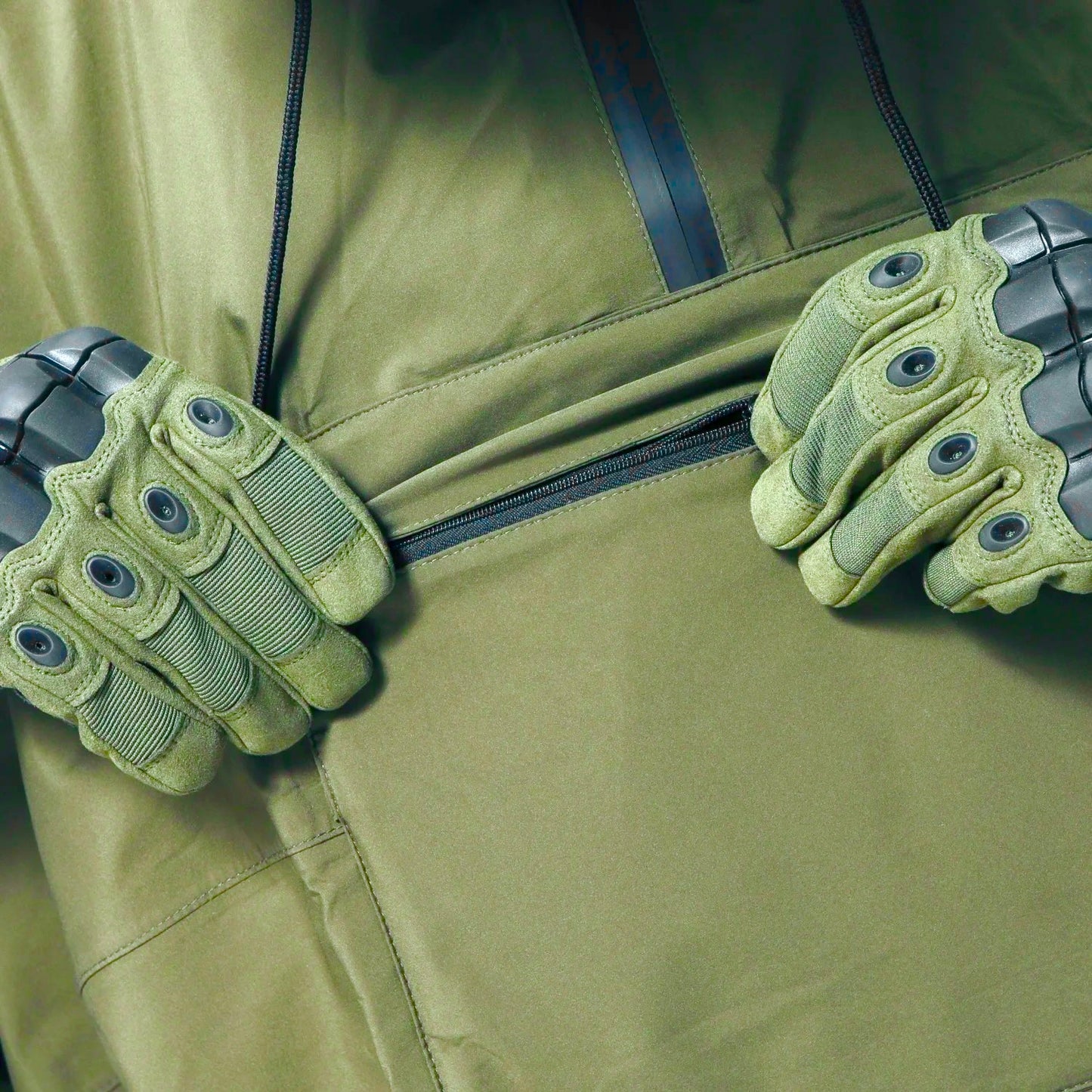 Military Poncho with Storage Pocket - 10,000mm Waterproof Shelter for Tactical & Survival
