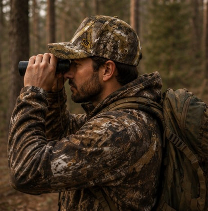 Marjan NYC Woodland Camo Performance Cap – Outdoor Hunting & Adventure Hat