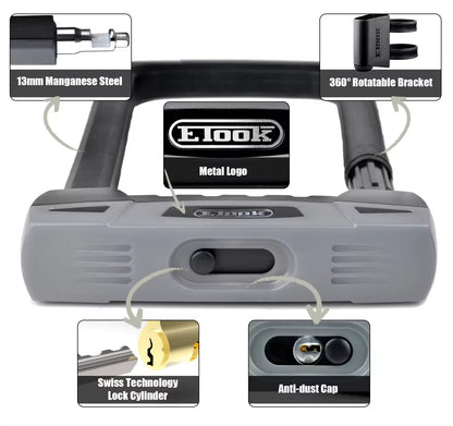 The ETOOK Heavy Duty D-Lock (Model ET-500)