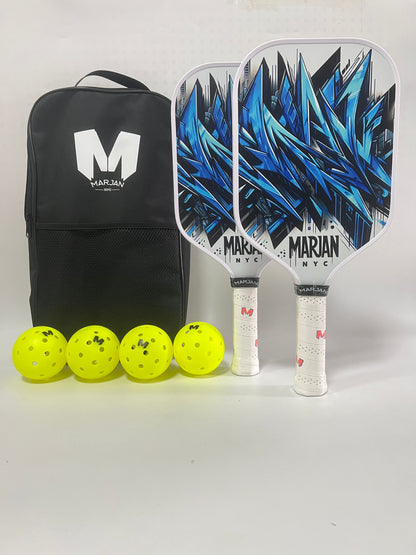 Marjan NYC Carbon Fiber Pickleball Paddle and Paddle Set
