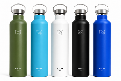 MARJAN 34oz Insulated Stainless Steel Water Bottle