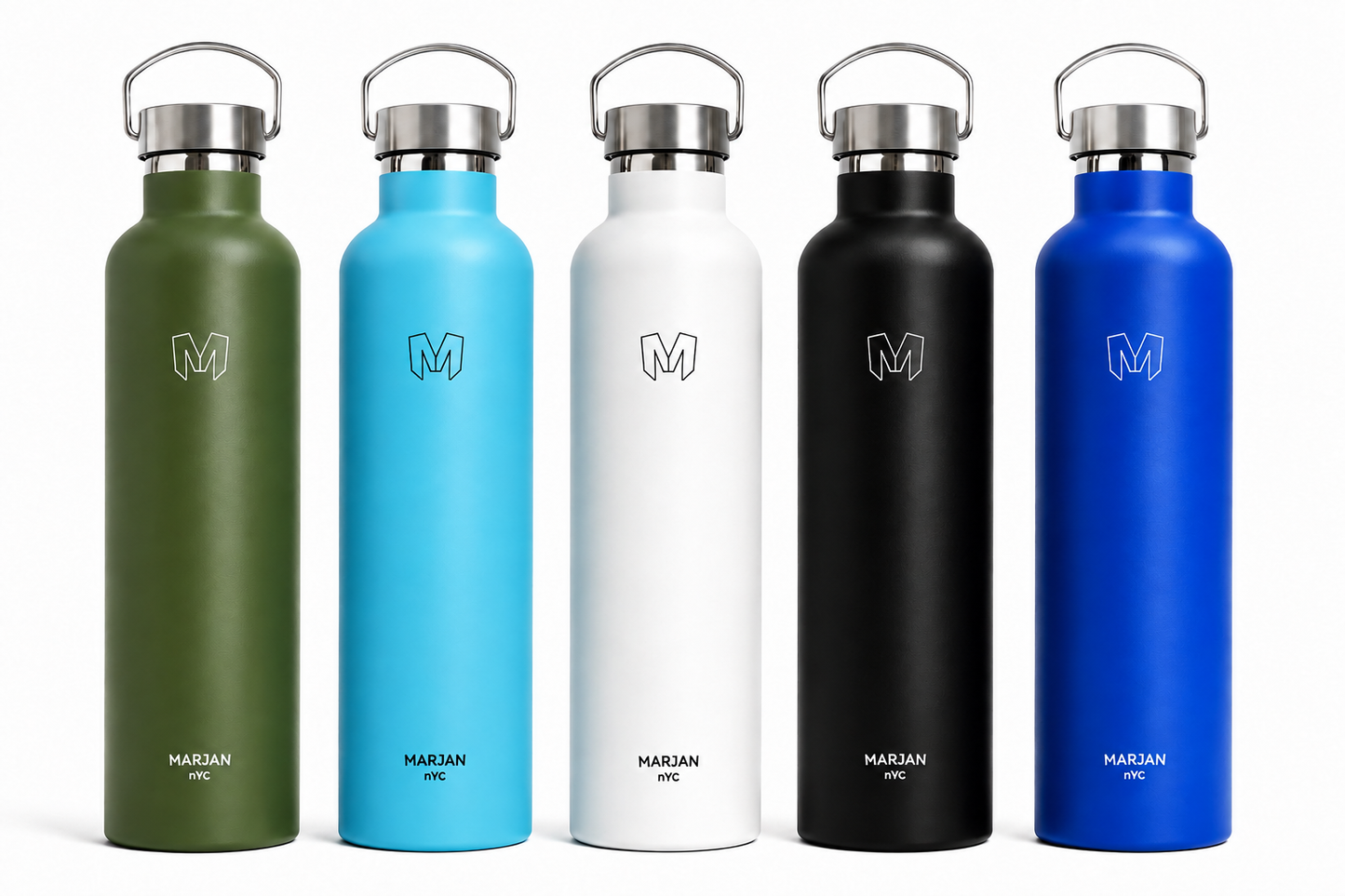 MARJAN 34oz Insulated Stainless Steel Water Bottle