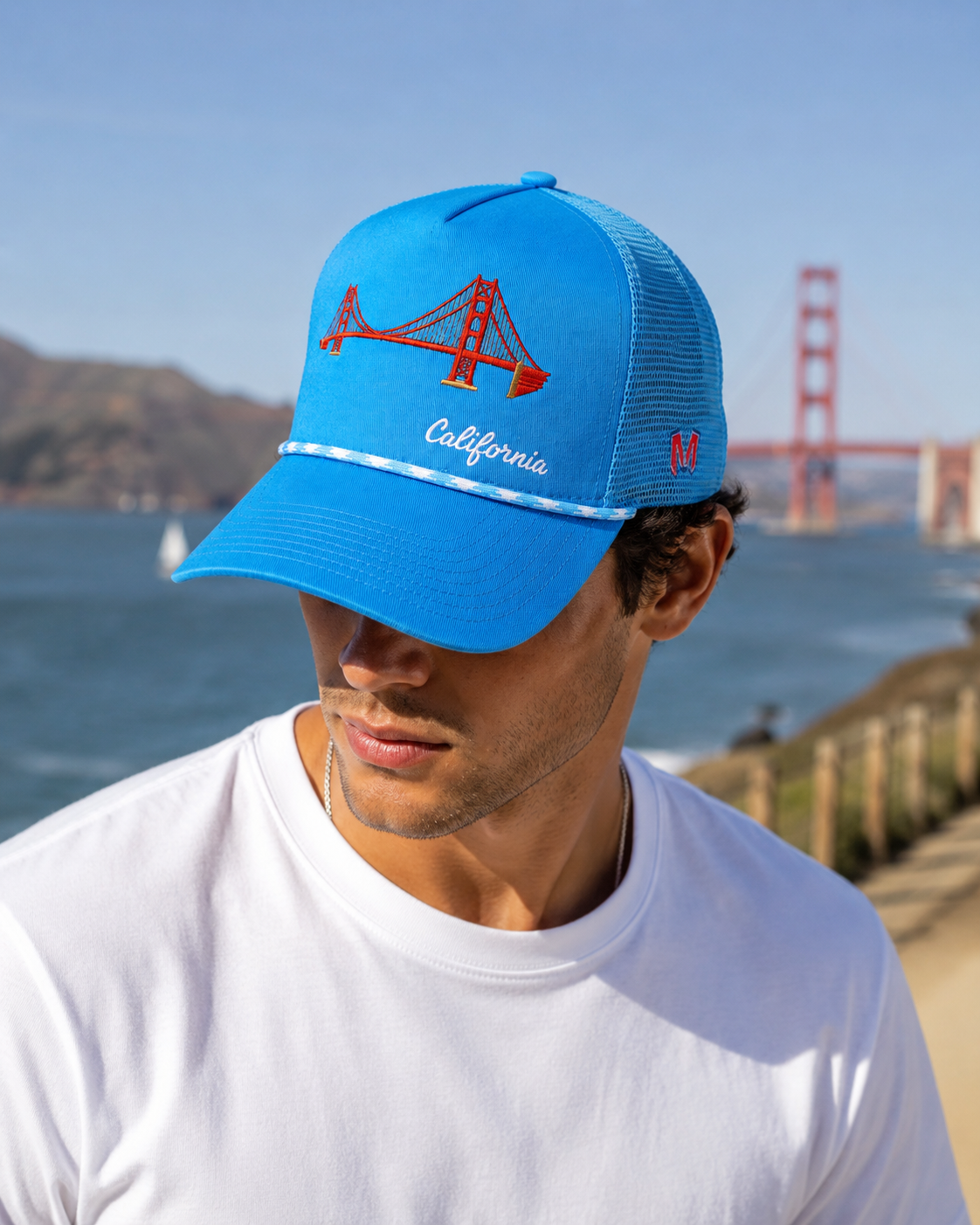 Marjan NYC Iconic U.S. Bridges Series - California Golden Bridge Trucker Hat