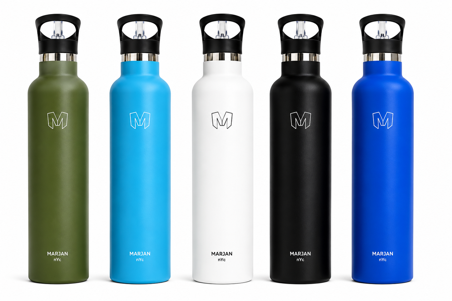 MARJAN 34oz Insulated Stainless Steel Water Bottle