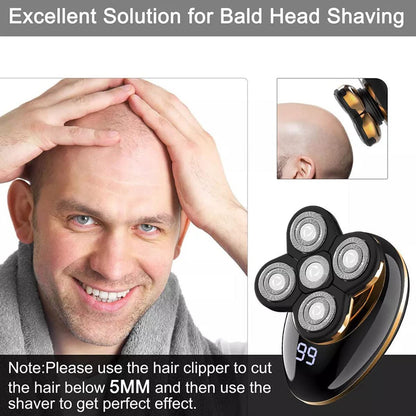 5 Shaving Heads, Hair Clippers, Rotary Hair Trimmer, Electric Razors, Shavers, and Face Massager for Men and Women