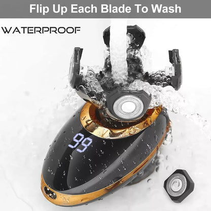 5 Shaving Heads, Hair Clippers, Rotary Hair Trimmer, Electric Razors, Shavers, and Face Massager for Men and Women