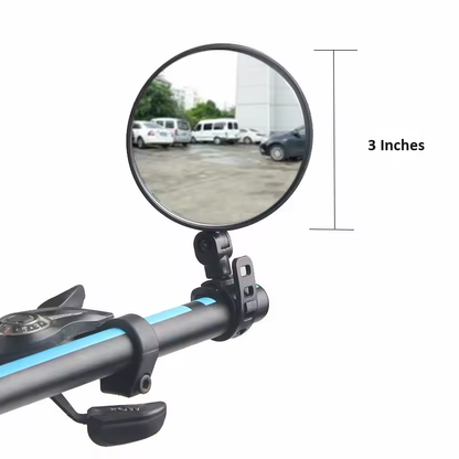 360 Rotatable Bar Silicone Handle Rearview Mirror for Handlebar Mount (2 sets)