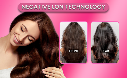 Pink Multi-Functional Electric Hair Straightener and Curler Hot Comb for Women