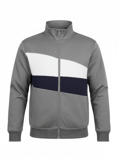 Grey/White/Blue Sports Jacket - Product Only