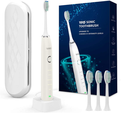 Smart Rechargeable Power Electric Toothbrush Built-in 5 Cleaning Modes X 5 Intensity - marjan nyc inc