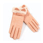 Warm Plush Winter Protection Touch Screen Skin Friendly Thermal Plaid Gloves