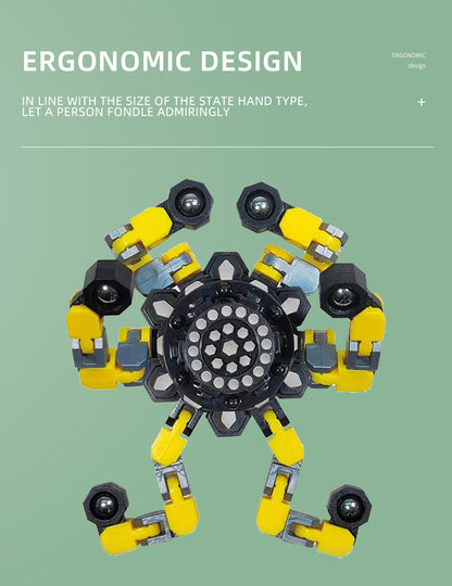 DIY Transformable Chain Mechanical Spiral Twister Fingertip Sensory Fidget Spinners Toy