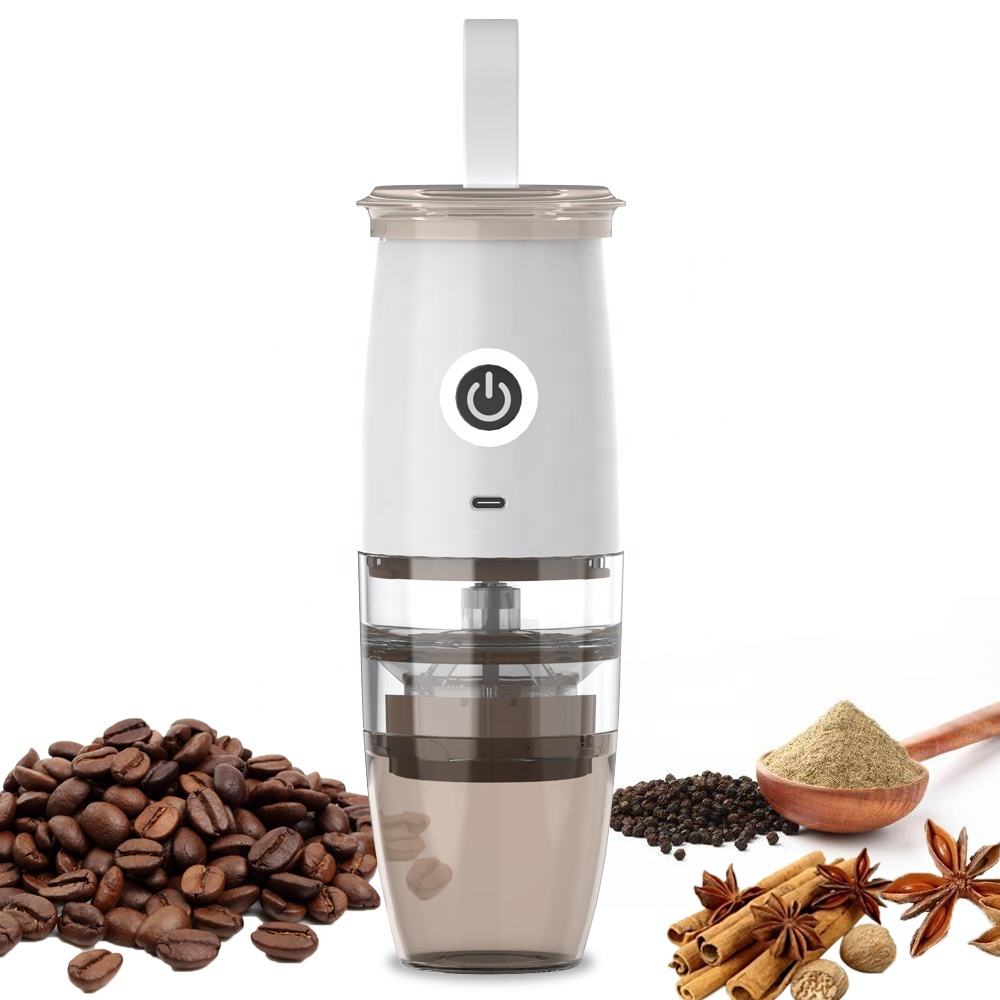 Portable Coffee Grinder, Electric and Manual 2-in-1 Café Grind with 5 Precise Grind Settings