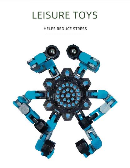 DIY Transformable Chain Mechanical Spiral Twister Fingertip Sensory Fidget Spinners Toy