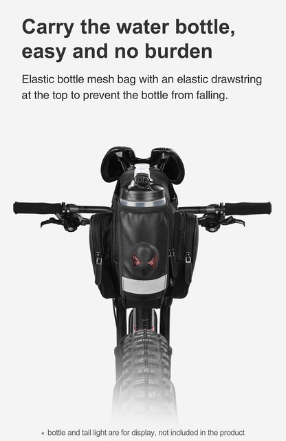 Bike Saddle Bag, Bike Under Seat Bag Seat Post Bag with Water Bottle Pocket