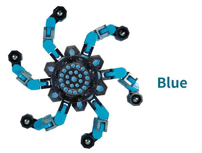 DIY Transformable Chain Mechanical Spiral Twister Fingertip Sensory Fidget Spinners Toy