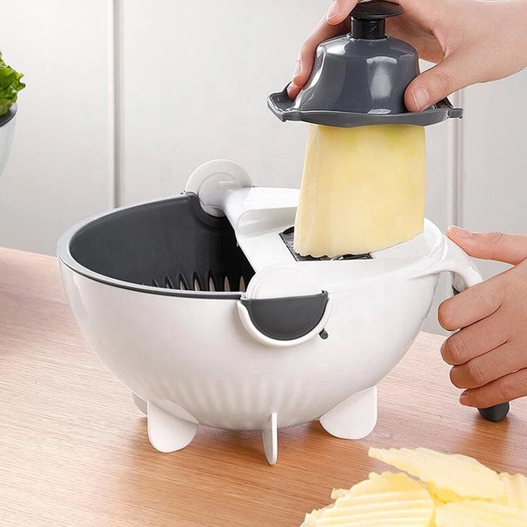 10 In 1 Multifunctional Vegetable Fruits Cutter/slicer Shredder With  Rotating Drain Basket