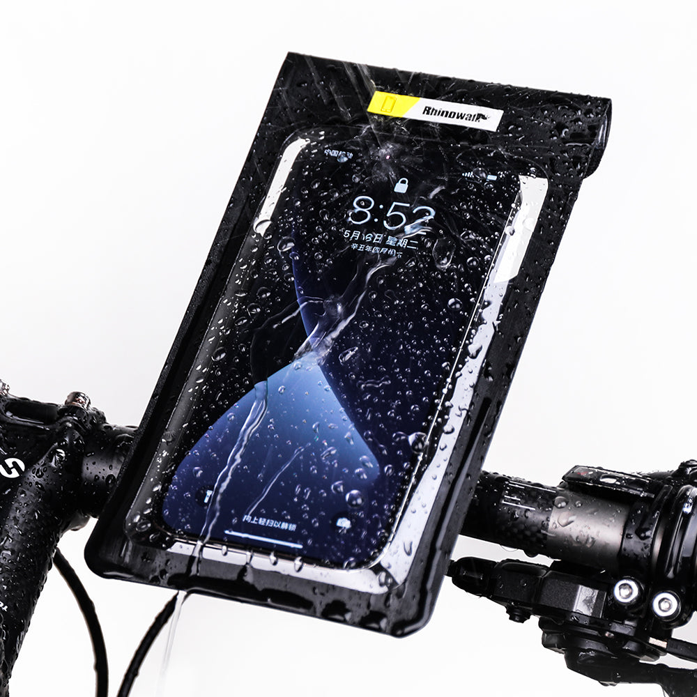 Waterproof Bike Phone Pouch Handlebar Cellphone Dry Bag Pack for Phone Below 7.2"