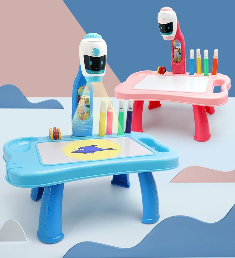 Led Projector Art Drawing Table Toys Kids Painting Board Desk Arts And Crafts Projection Educational Learning Toy