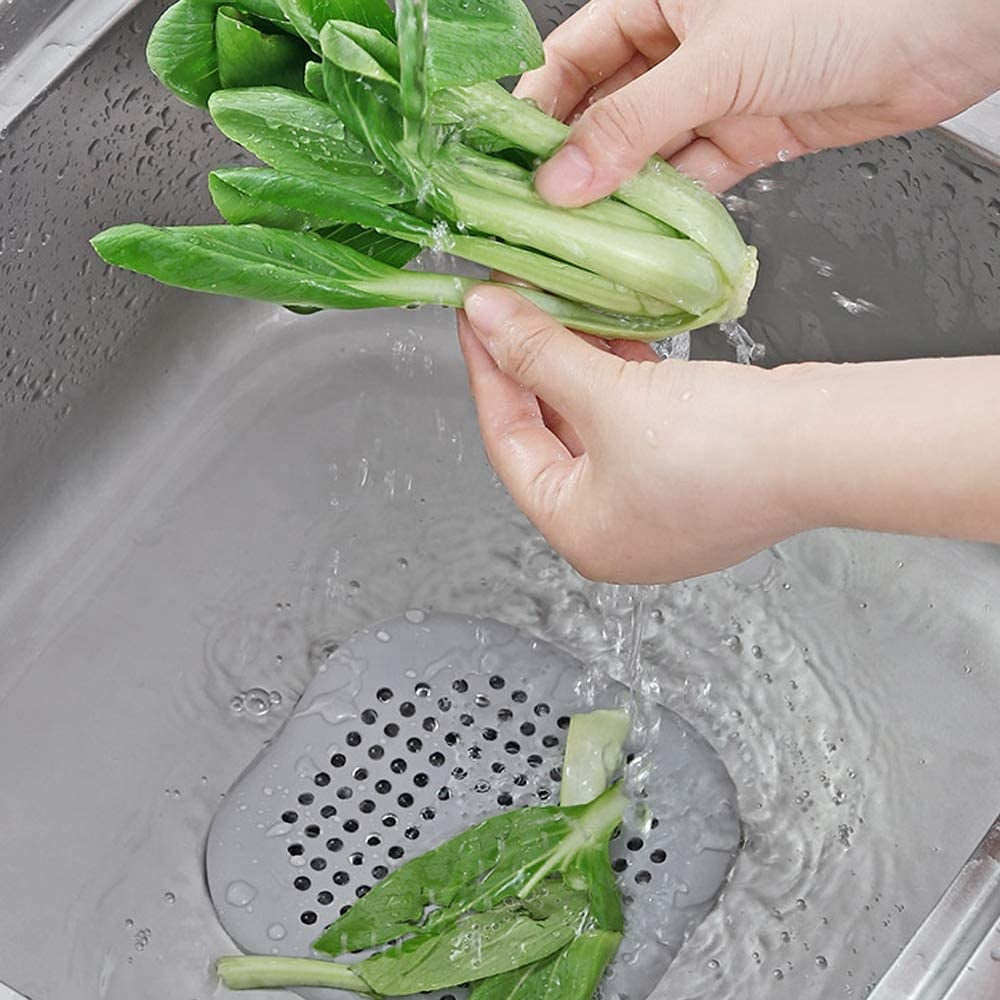 Anti-blocking Sewer Sink Filter Hair Catcher Food Grade Silicone Bathroom Water Plug