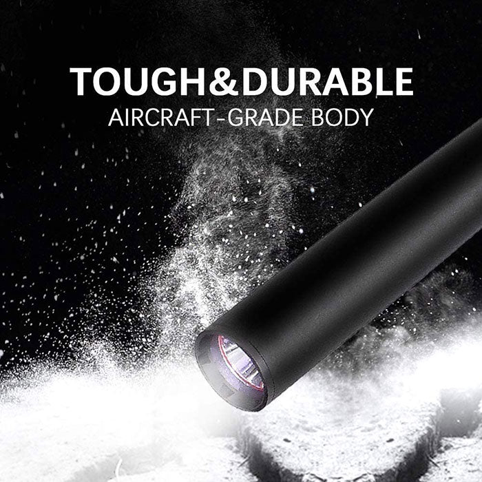 Aluminum Handheld Baseball Bat LED Flashlight Waterproof Torch Light