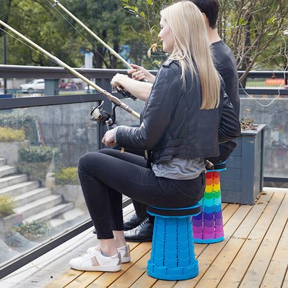 Mobile Plastic Collapsible Telescopic Rainbow Foldable Retractable Portable Folding Step Stool