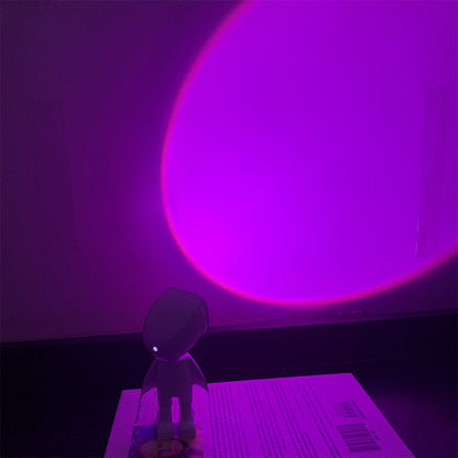 360 Degree Sunset Rainbow Lamp Sunset Rainbow Projection LED Light Lamp