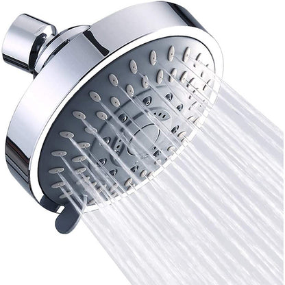 5 Modes 4 Inch High Pressure ABS Chrome Plated Round Rainfall Shower Head