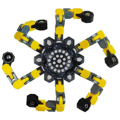 DIY Transformable Chain Mechanical Spiral Twister Fingertip Sensory Fidget Spinners Toy