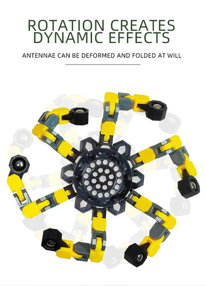 DIY Transformable Chain Mechanical Spiral Twister Fingertip Sensory Fidget Spinners Toy