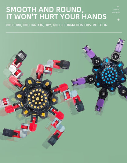DIY Transformable Chain Mechanical Spiral Twister Fingertip Sensory Fidget Spinners Toy
