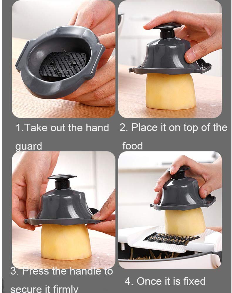 Multifunctional Hand Crank Vegetable Cutter - Home Kitchen Potato