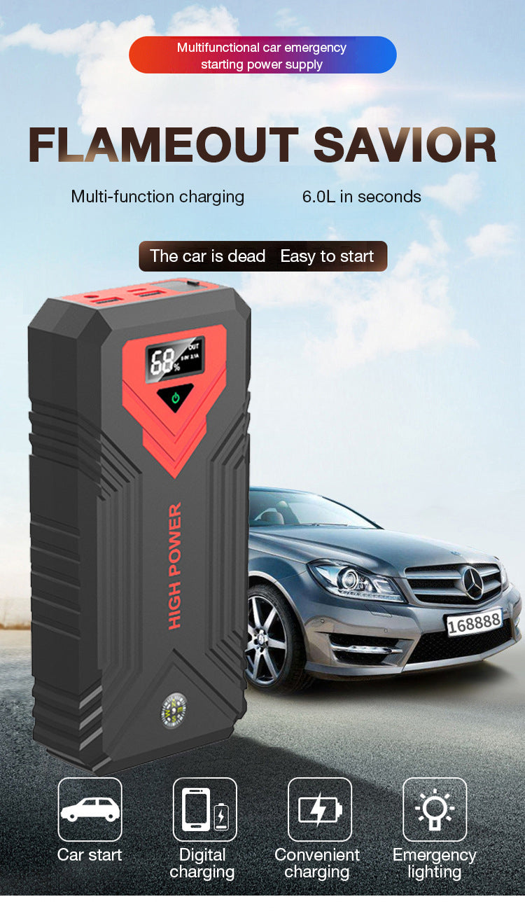 Multifunctional 1600A Peek Car Emergency Starting Power Supply and Flashlight