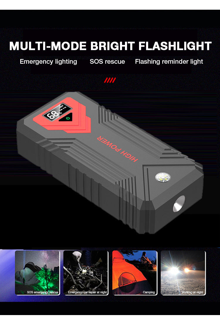 Multifunctional 1600A Peek Car Emergency Starting Power Supply and Flashlight