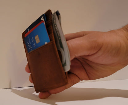 Wallet Clip Rugged Leather - marjan nyc inc