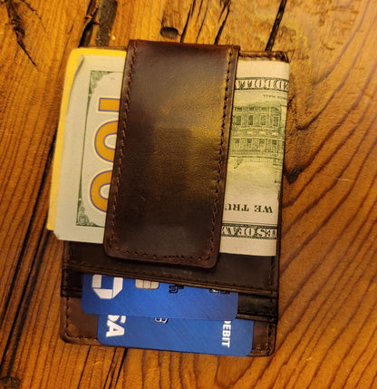 Wallet Clip Rugged Leather - marjan nyc inc