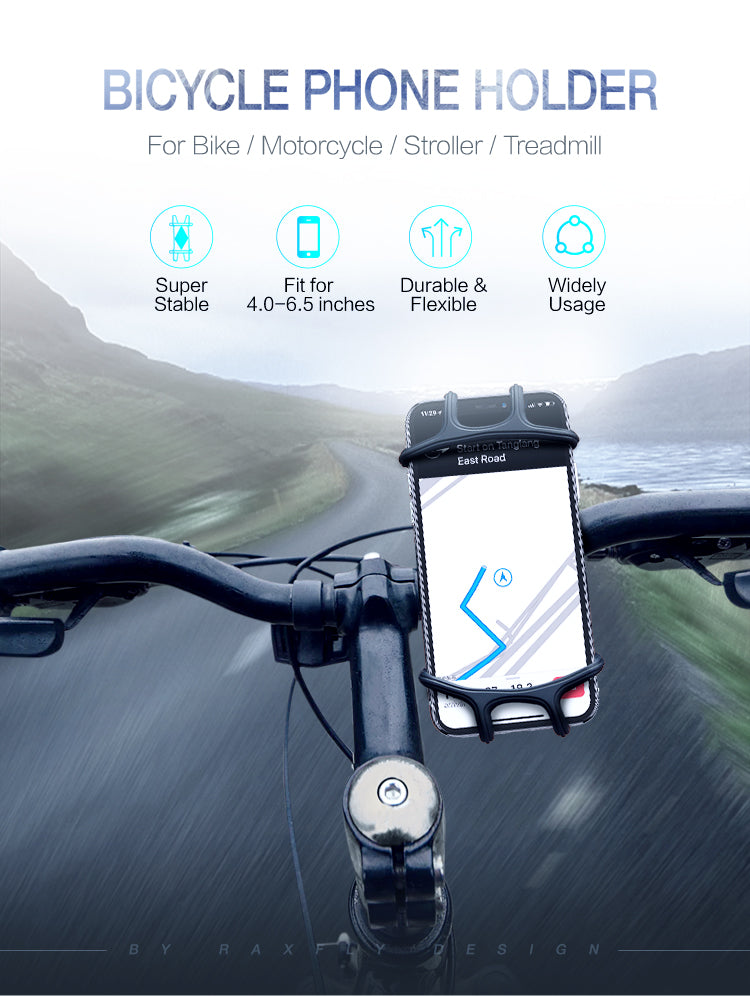Bicycle Silicone Mobile Cell Phone Holder Outdoor Bike Mount Motorcycle Phone Holder