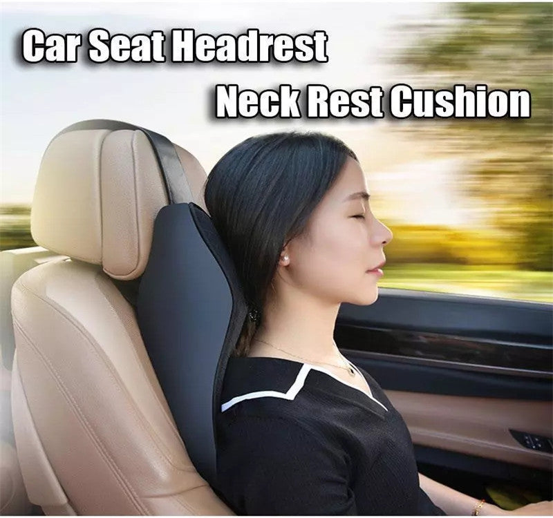 Car Seat Headrest Neck Rest Cushion Memory Foam Car Neck Pillow Breathable Neck Support Cushion